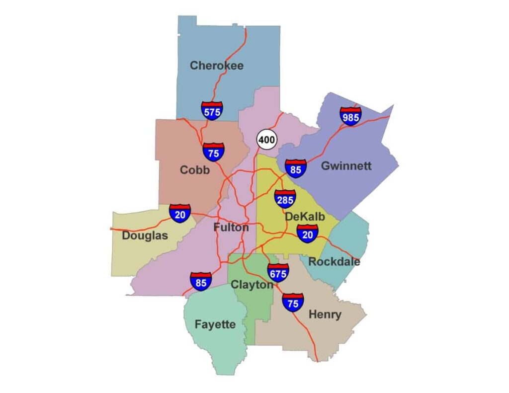 The massive size of the Atlanta Metro